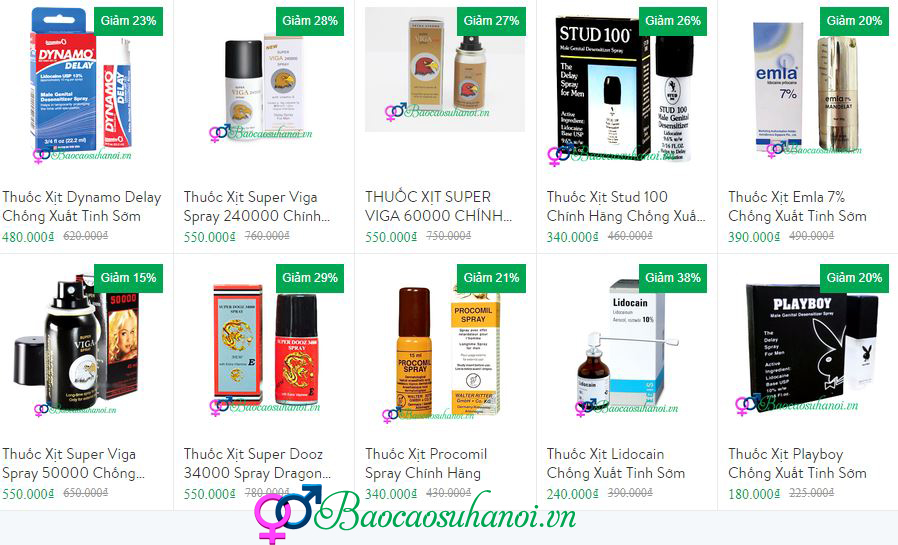 thuốc xịt chống xuất tinh sớm