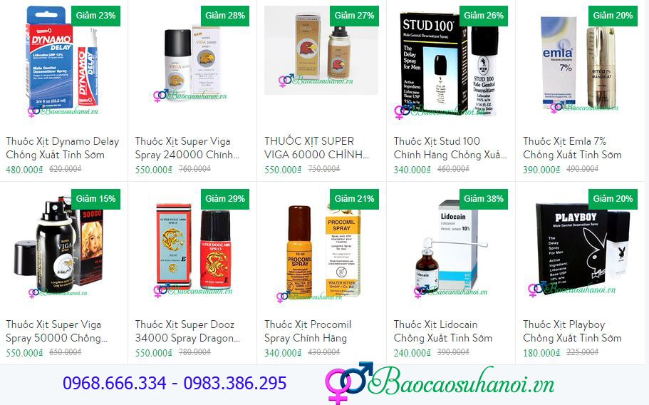 thuốc xịt chống xuất tinh sớm ở hà tĩnh