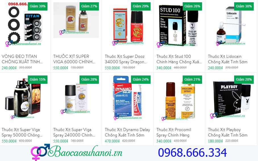 chai xịt chống xuất tinh sớm hoàng mai