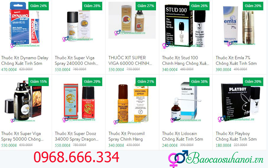 thuốc xịt chống xuất tinh sớm ở hồng bàng