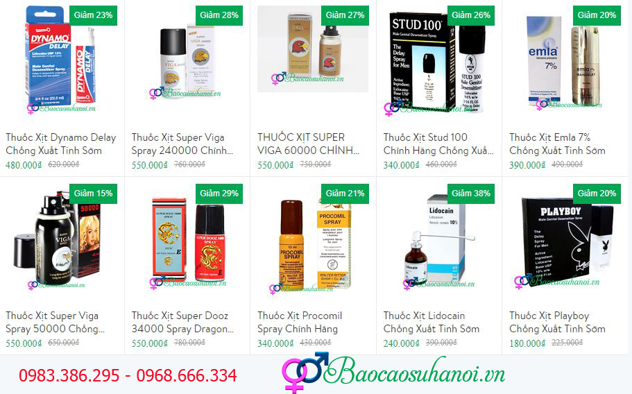 thuốc xịt chống xuất tinh sớm ở huế