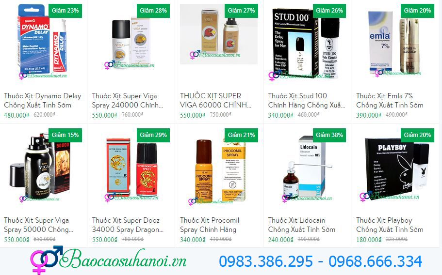 thuốc xịt chống xuất tinh sớm ở nghĩa tân