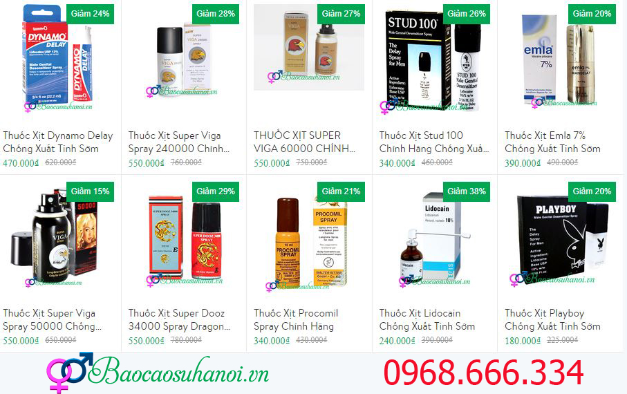 thuốc xịt chống xuất tinh sớm ở ngô quyền