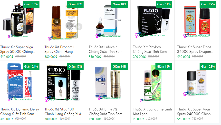 thuốc xịt chống xuất tinh sớm ở thượng đình