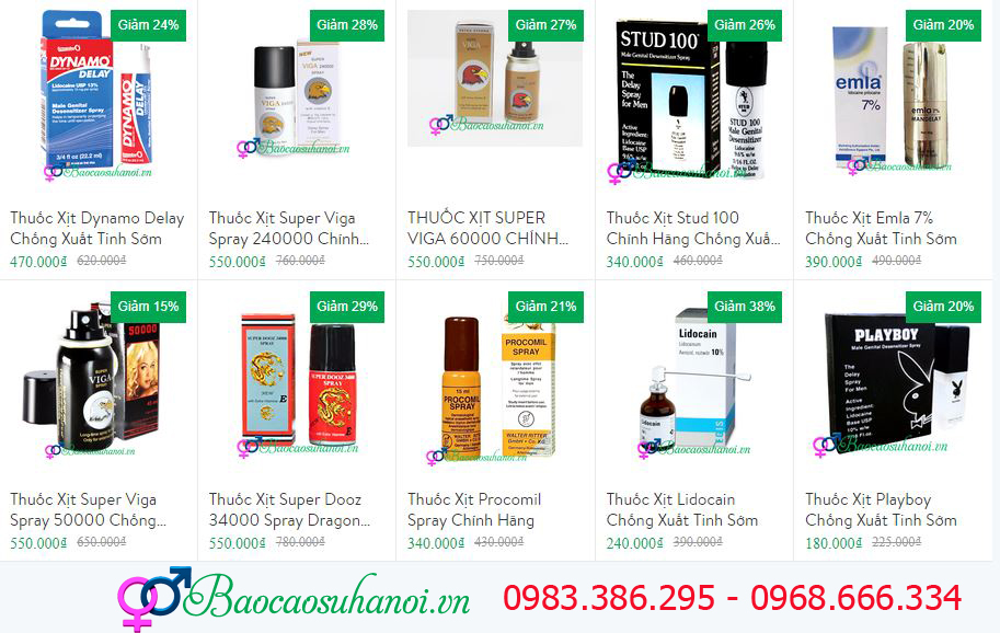 thuốc xịt kéo dài thời gian