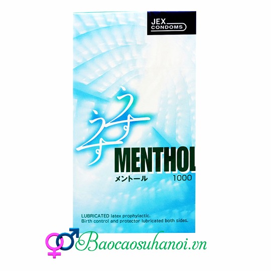 bao cao su jex menthol bạc hà