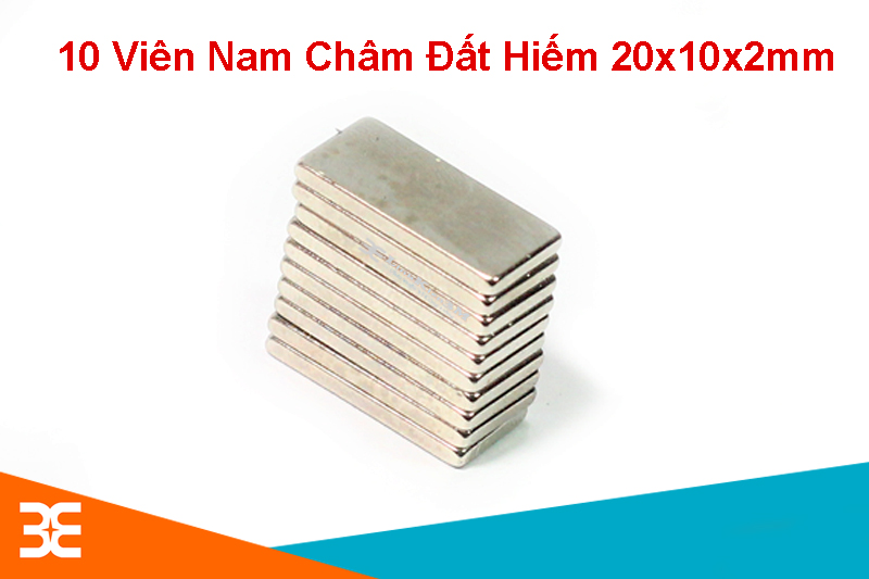 10 Viên Nam Châm Đất Hiếm 20x10x2mm
