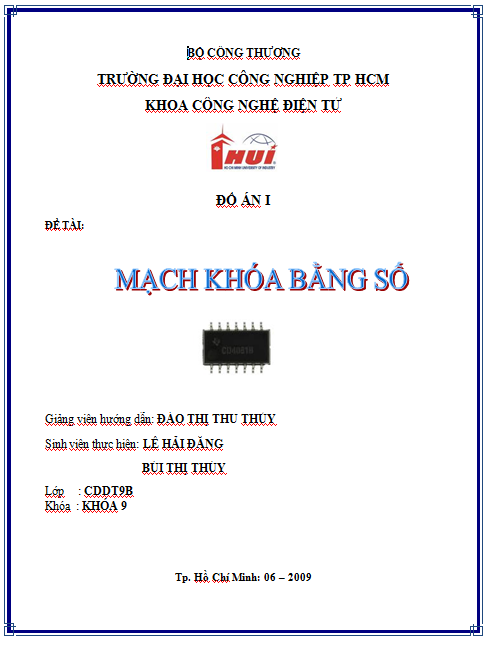 20 Mẫu Báo Cáo Đồ Án Ngành Điện Tử