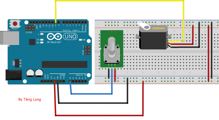 Setup điều khiển động cơ servo
