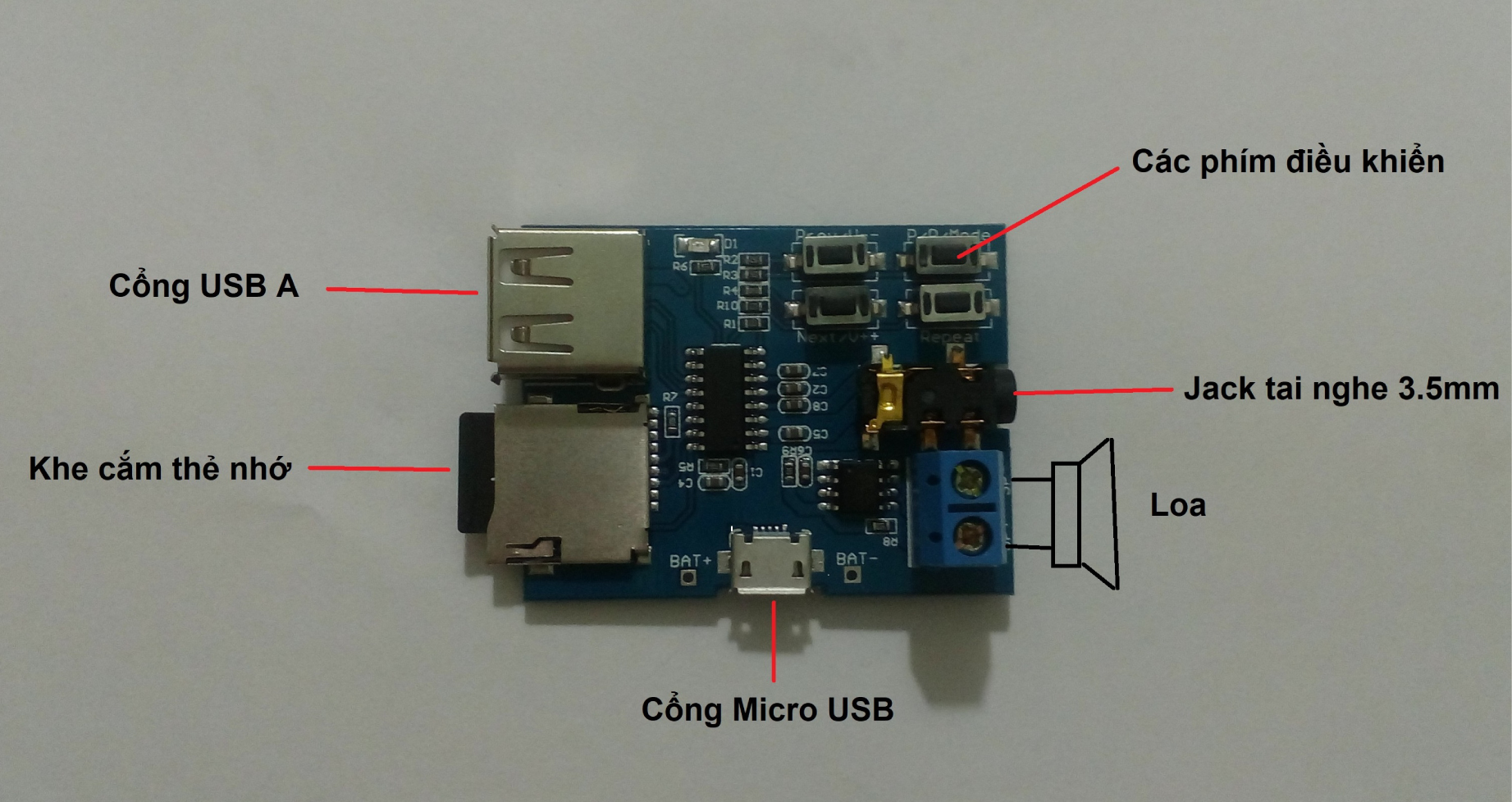 Module Giải Mã MP3+TF GM4563