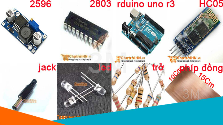 Hình ảnh linh kiện làm mạch điều khiển