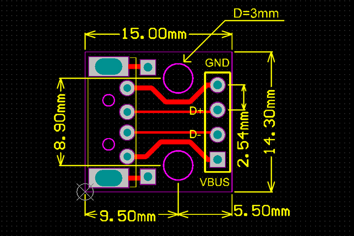 Module-Bo-Chuyển-USB-4P-TO-2.54mil-DIP