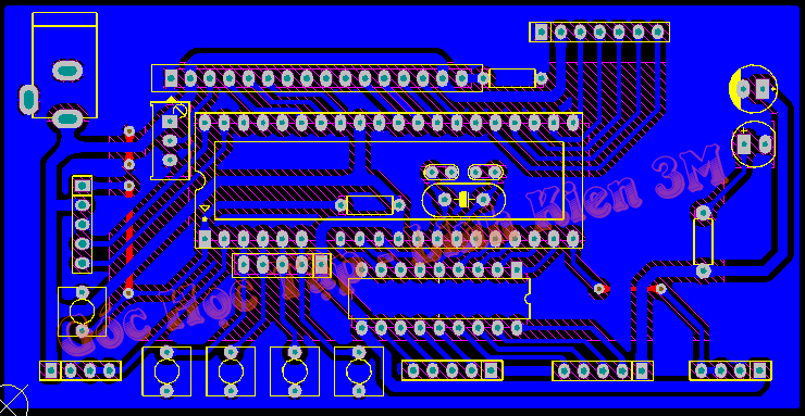 mạch in mạch Băng truyền dùng động cơ Step + Pic 16F877A hiển thị LCD1602