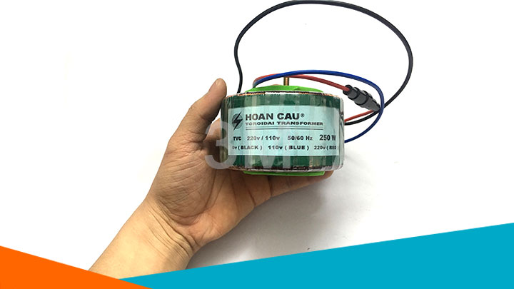 Kích thước biến áp xuyến 250W