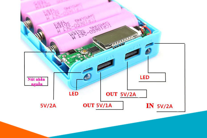 Vỏ Sạc Dự Phòng Điện Thoại 8 Cell