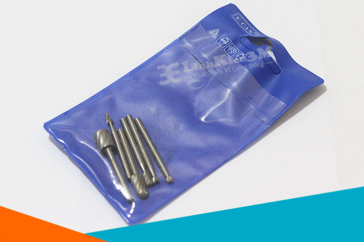 Bao Bì Combo 6 Mũi Khoan, Khắc, Mài HSS Trục 3.17mm Đa Năng - Cao Cấp
