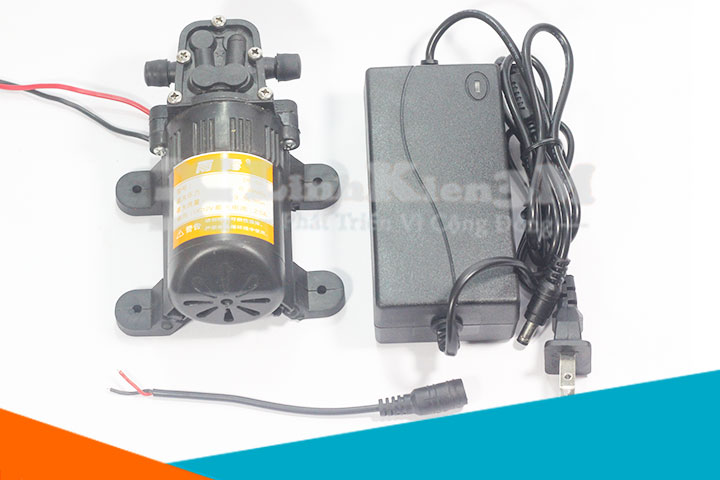 Combo Máy Bơm Mini Đa Năng 0.48Mpa 3.5L/Min + Nguồn 12V-5A Tặng Jack Nối Nguồn