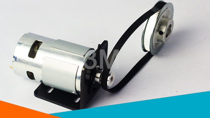 Động cơ 775 được gắn với 2 bánh răng