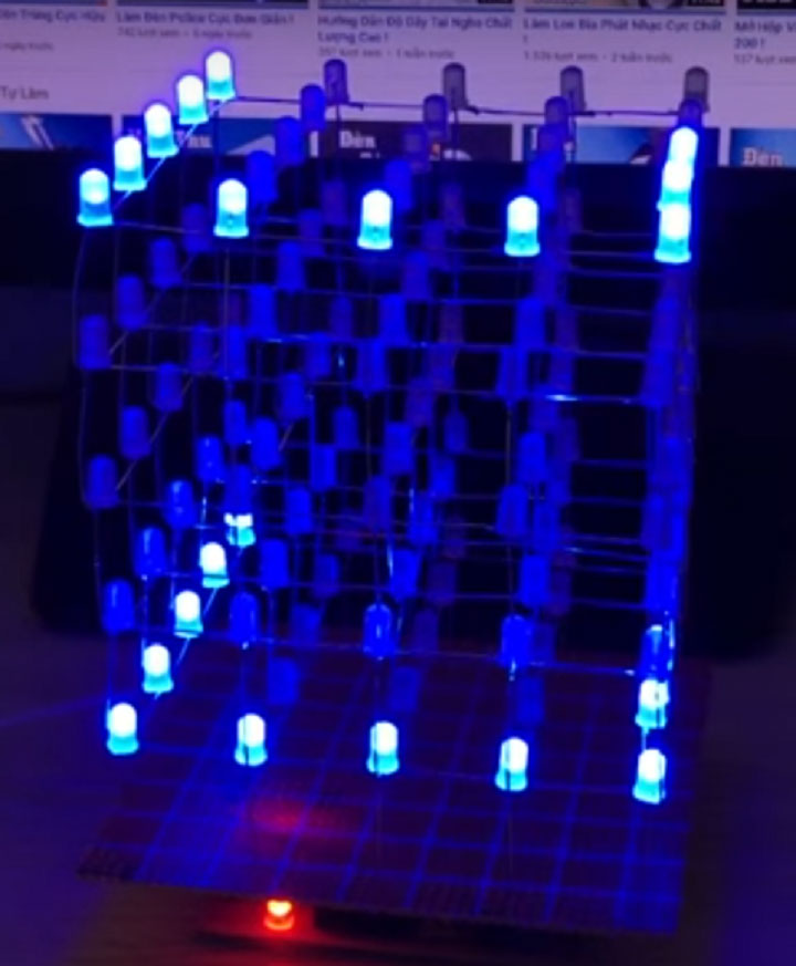 Demo mạch led cube 5x5x5