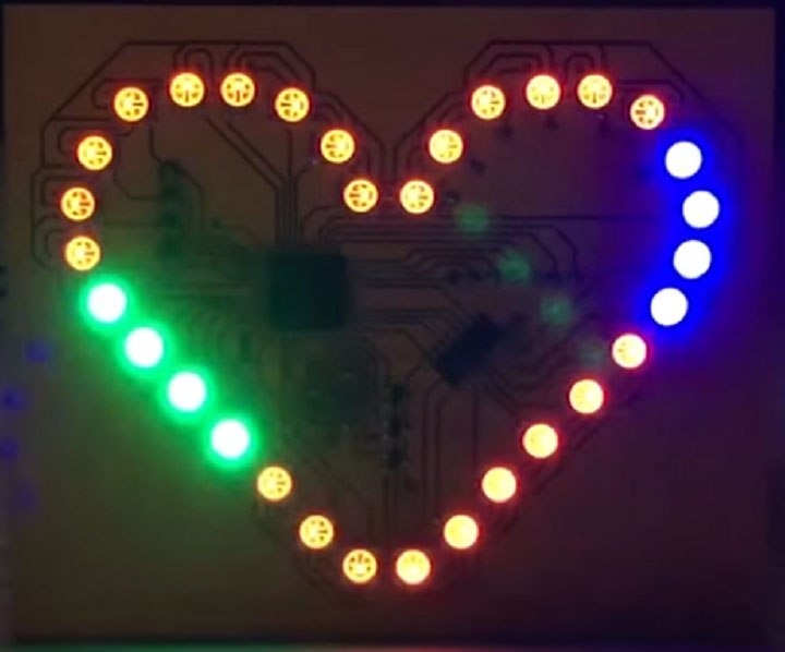 Hướng dẫn làm LED trái tim RGB