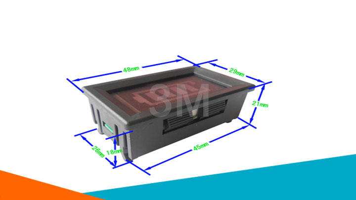 Kích thước Module đo dung lượng Pin/Acquy 12V