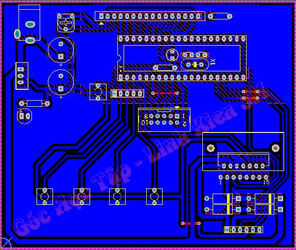 mạch in Mạch đo tốc độ động cơ Encoder hiển thị lên LCD1602