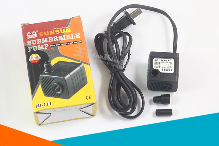 Máy Bơm Bể Cá/Non Bộ HJ-111 220VAC 2W Hmax 45cm 200L/h