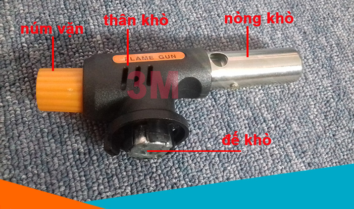 Các bộ phận của khò gas đơn 