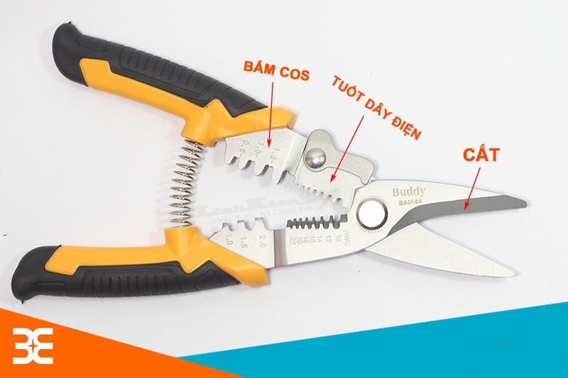 Kìm Đa Năng 3 Trong 1 Cắt - Tuốt - Bấm Cos