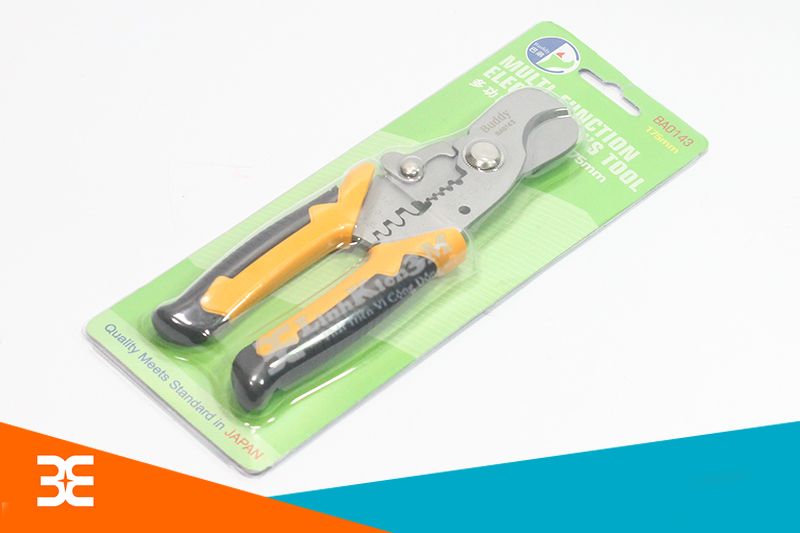 Kìm Đa Năng 3 Trong 1 Made In JAPAN BA0143 Cắt Cáp-Bấm Cốt-Tuốt Dây