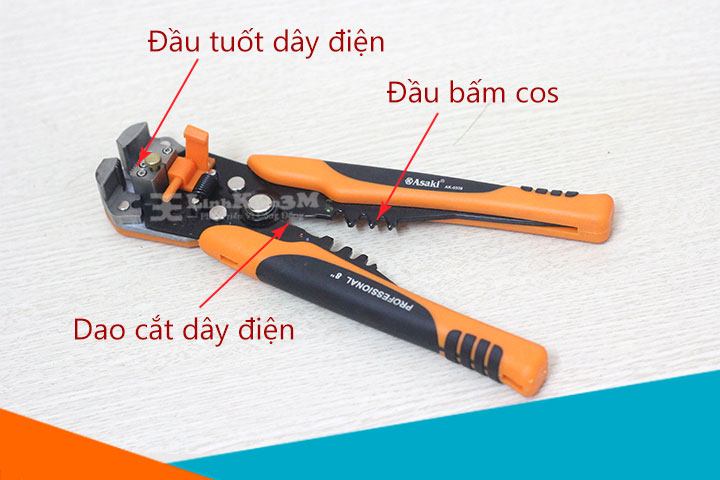 kìm tuốt dây điện asaki