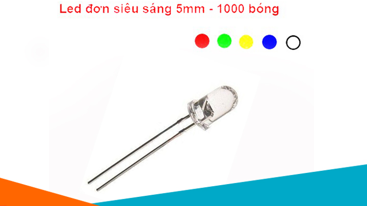 led đơn siêu sáng với nhiều phiên bản màu