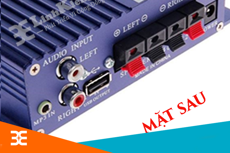 Mặt Sau Mạch âm ly SON-8251A - Vỏ Nhôm 12V - Load 4Ω-8Ω