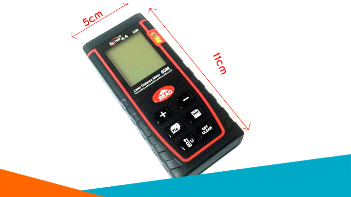 Kích thước thước đo khoảng cách bằng laze