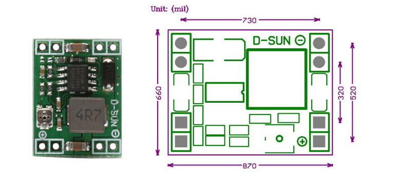 Module Buck 3A MP1584EN Mini