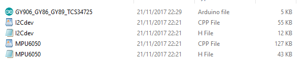Hướng dẫn sử dụng Module GY906, GY86, GY89, TCS34725 3