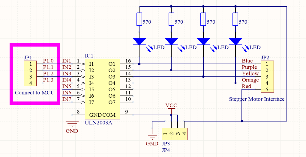 MODULE Điều Khiển Động Cơ Bước ULN2003 Cắm