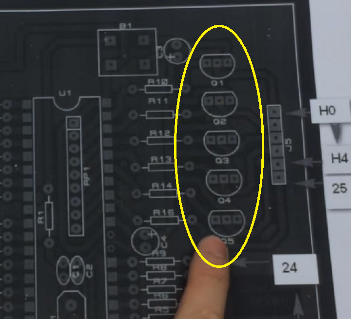 Sơ đồ lắp transistor vào mạch