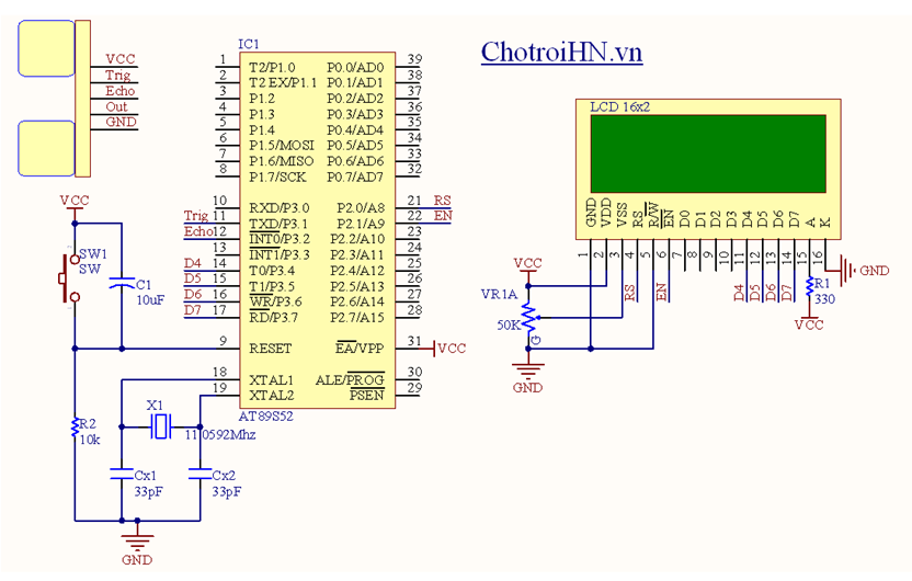 Module cảm biến siêu âm SRF05