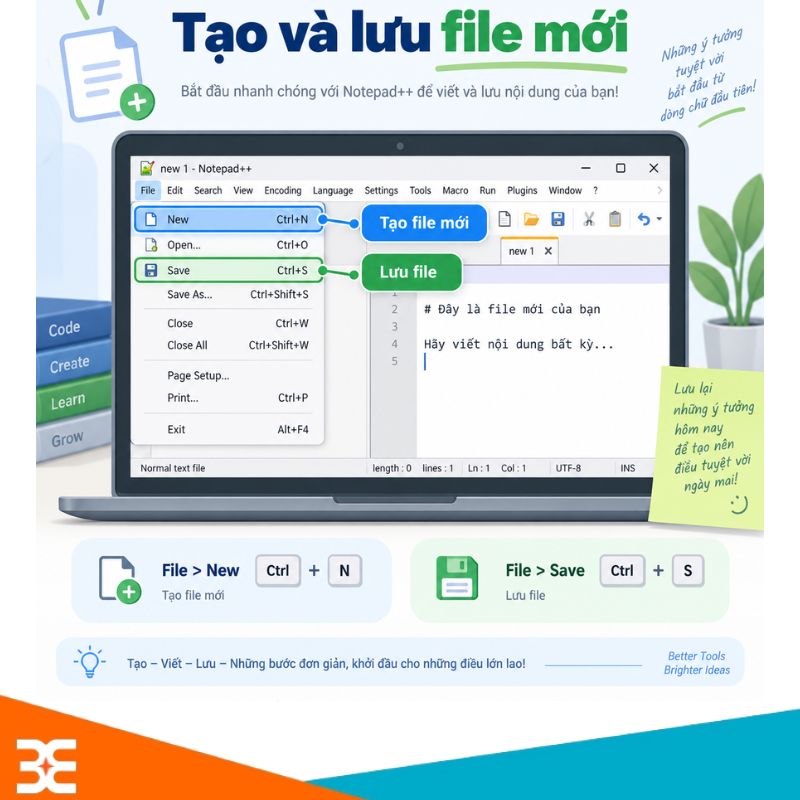 Tạo và lưu file mới