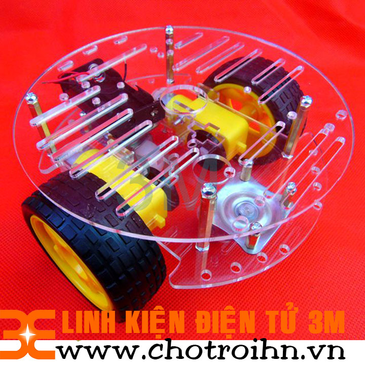 Khung Xe Robot 3 Bánh V2 (Khung Tròn)