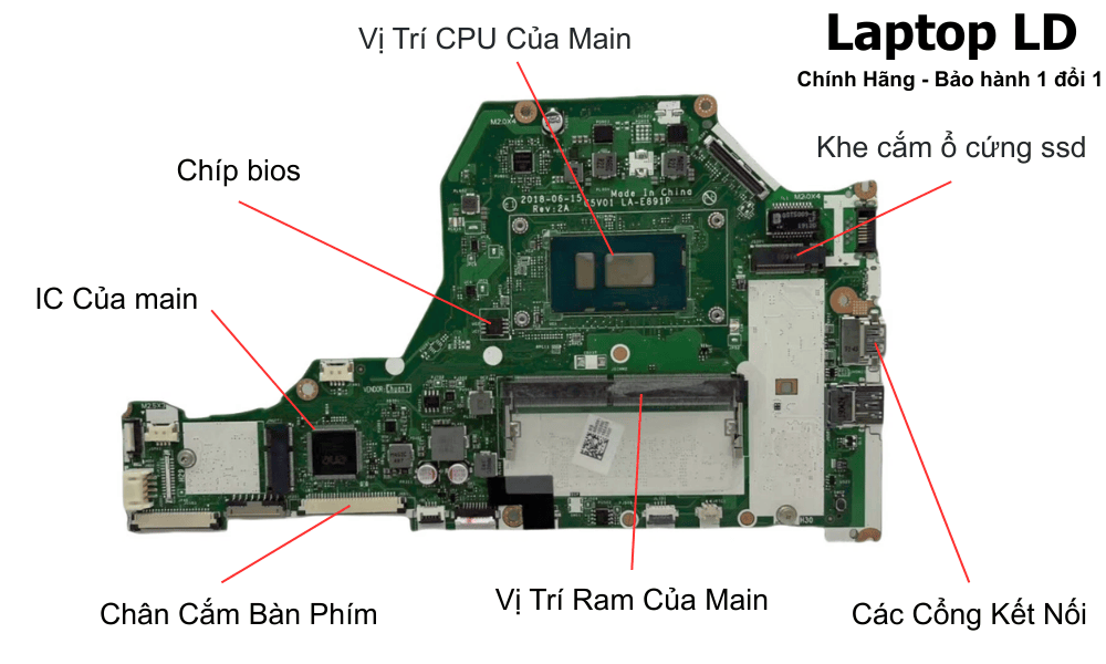 Main laptop Acer Aspire A315-53 i5-8250U LA-E891P chính hãng