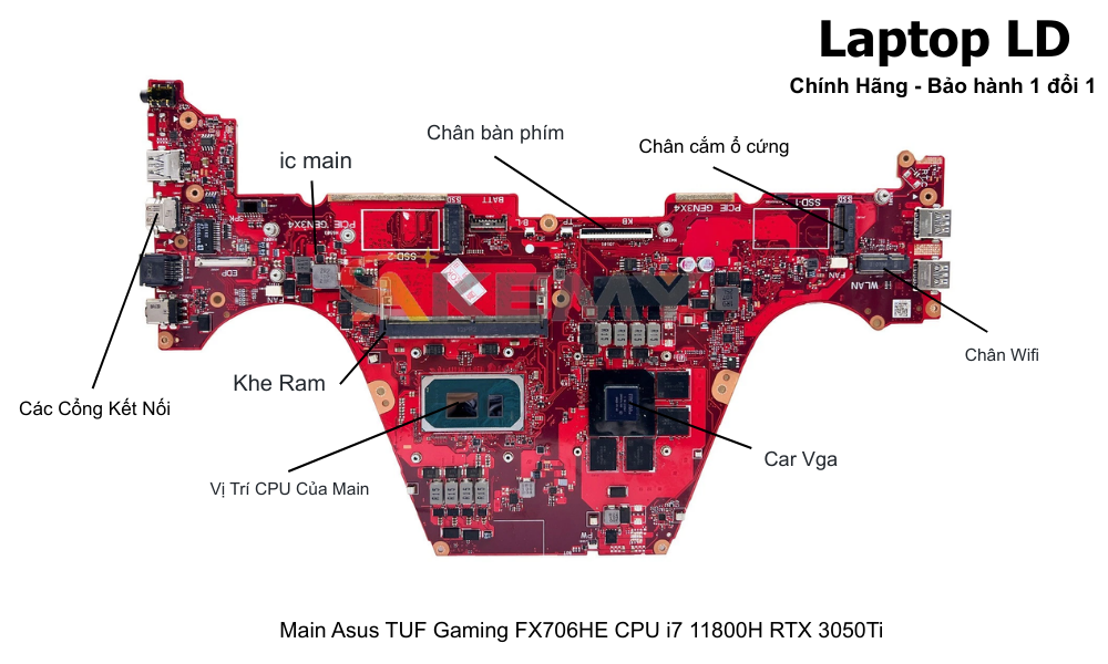 Main laptop Asus TUF Dash F15 FX516 i7-11370H RTX 3070 chính hãng