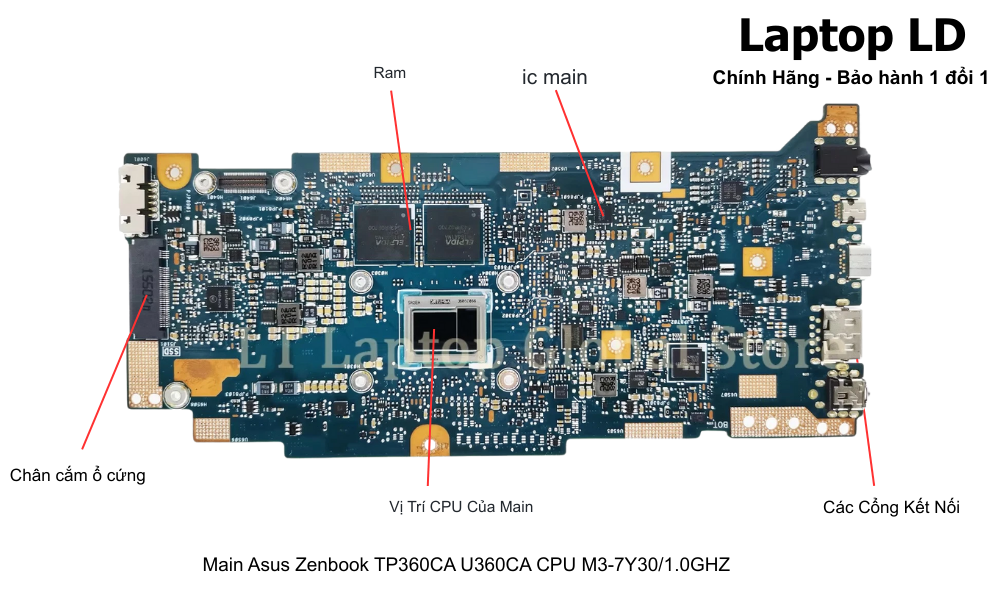 Main laptop Asus ZenBook TP360CA/U360CA M3-7Y30 chính hãng