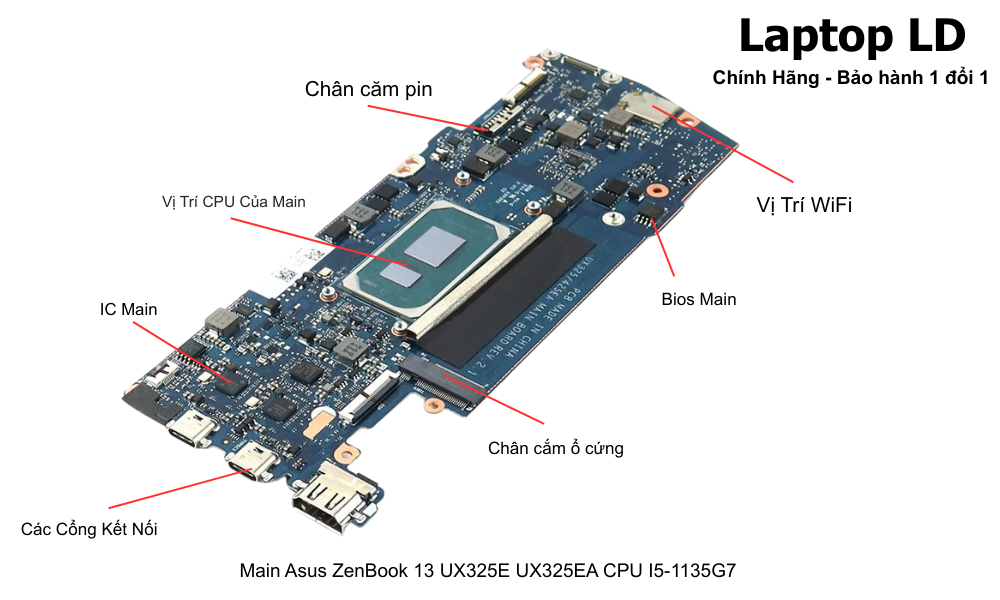 Main laptop Asus ZenBook UX325E/UX325EA i5-1135G7 chính hãng