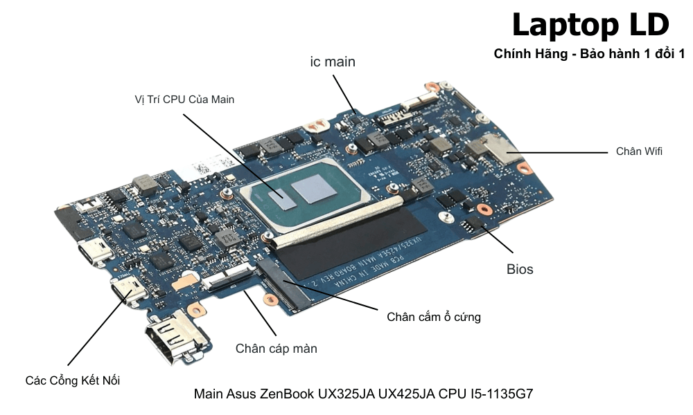 Main laptop Asus ZenBook UX325JA/UX425JA i5-1135G7 chính hãng