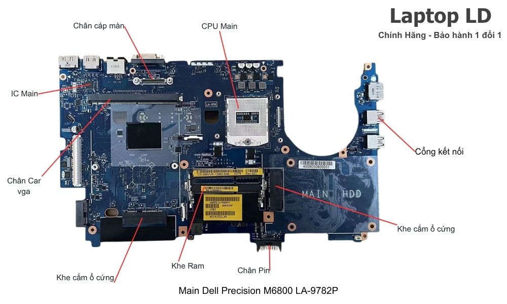 Main laptop Dell Precision M6800 mã LA-9782P chính hãng, bảo hành 1 đổi 1