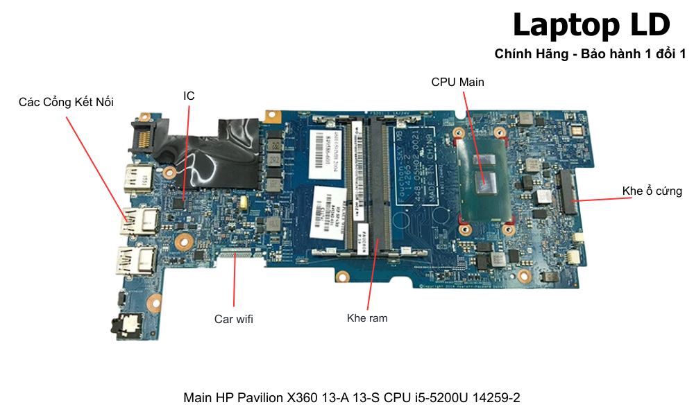 Main laptop HP Pavilion X360 13-A/13-S i5-5200U chính hãng