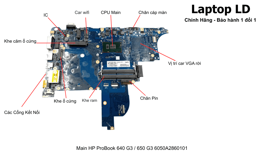 Main laptop HP ProBook 640/650 G3 i5-7300U chính hãng
