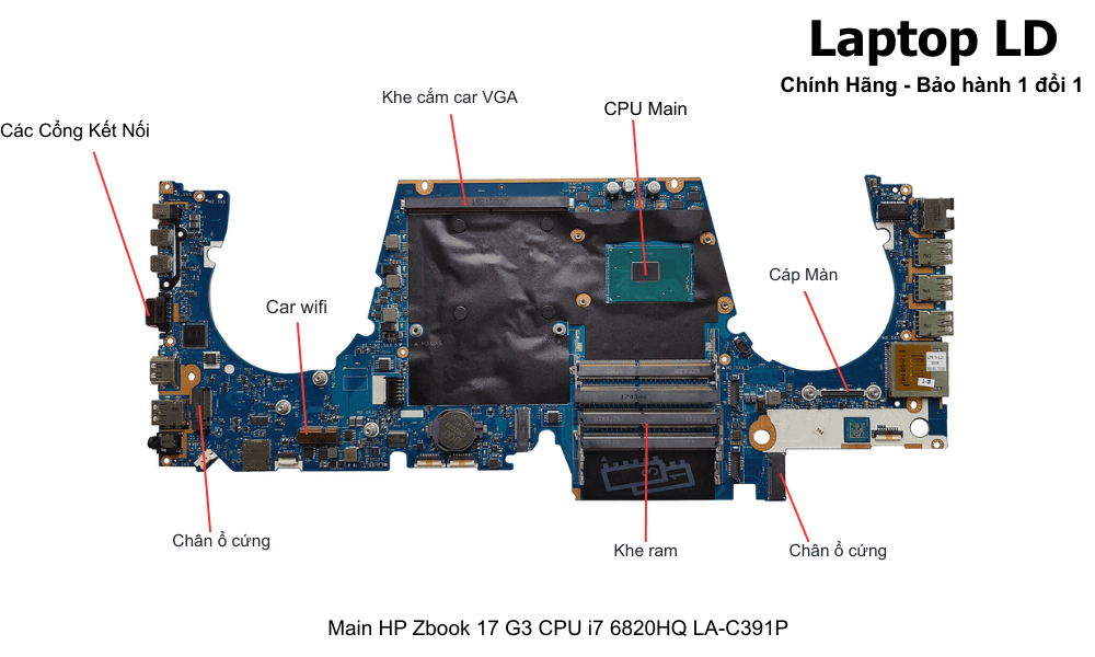 Main laptop HP ZBook 17 G3 i7-6820HQ chính hãng
